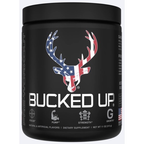 BUCKED UP, PREMIUM Pre-Workout, предтренировочная добавка, вкус Rocket Pop (Голубая малина, лайм, вишня), 312 г (30 порций)